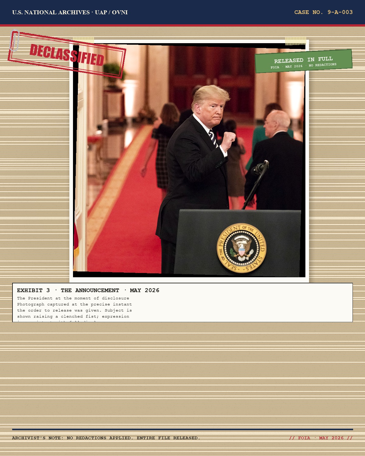 Exhibit 3 — The announcement, May 2026
